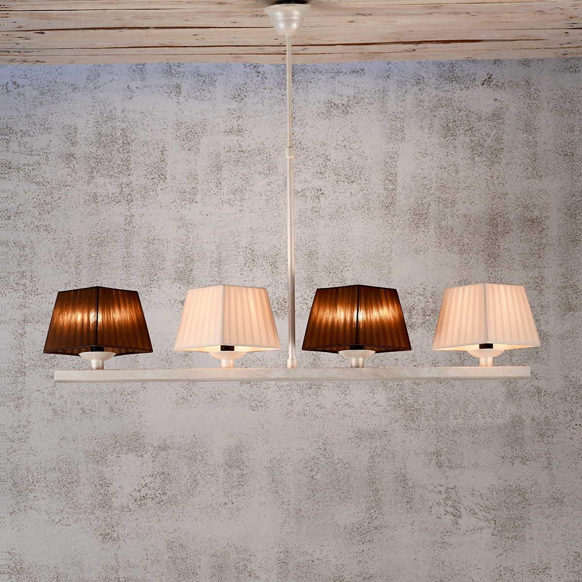 Φωτιστικό εκρού SMART με καπέλα Chandelier SMART with lamp shades