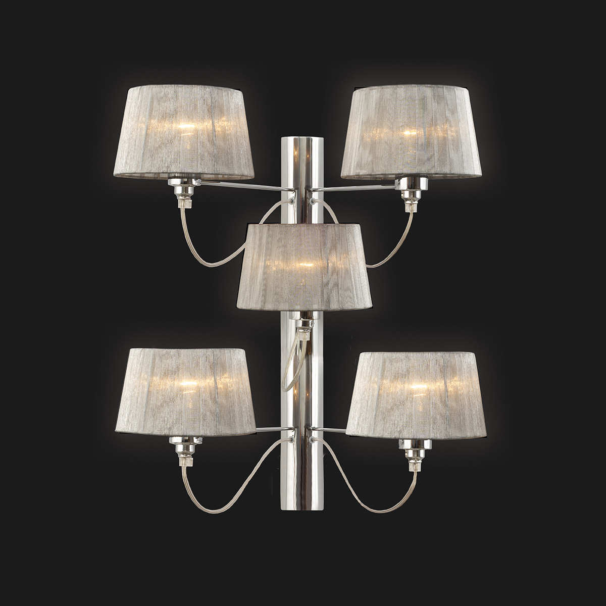 Μοντέρνα 5φωτη απλίκα ΟΡΓΑΝΤΖΑ modern 5-bulb wall lamp