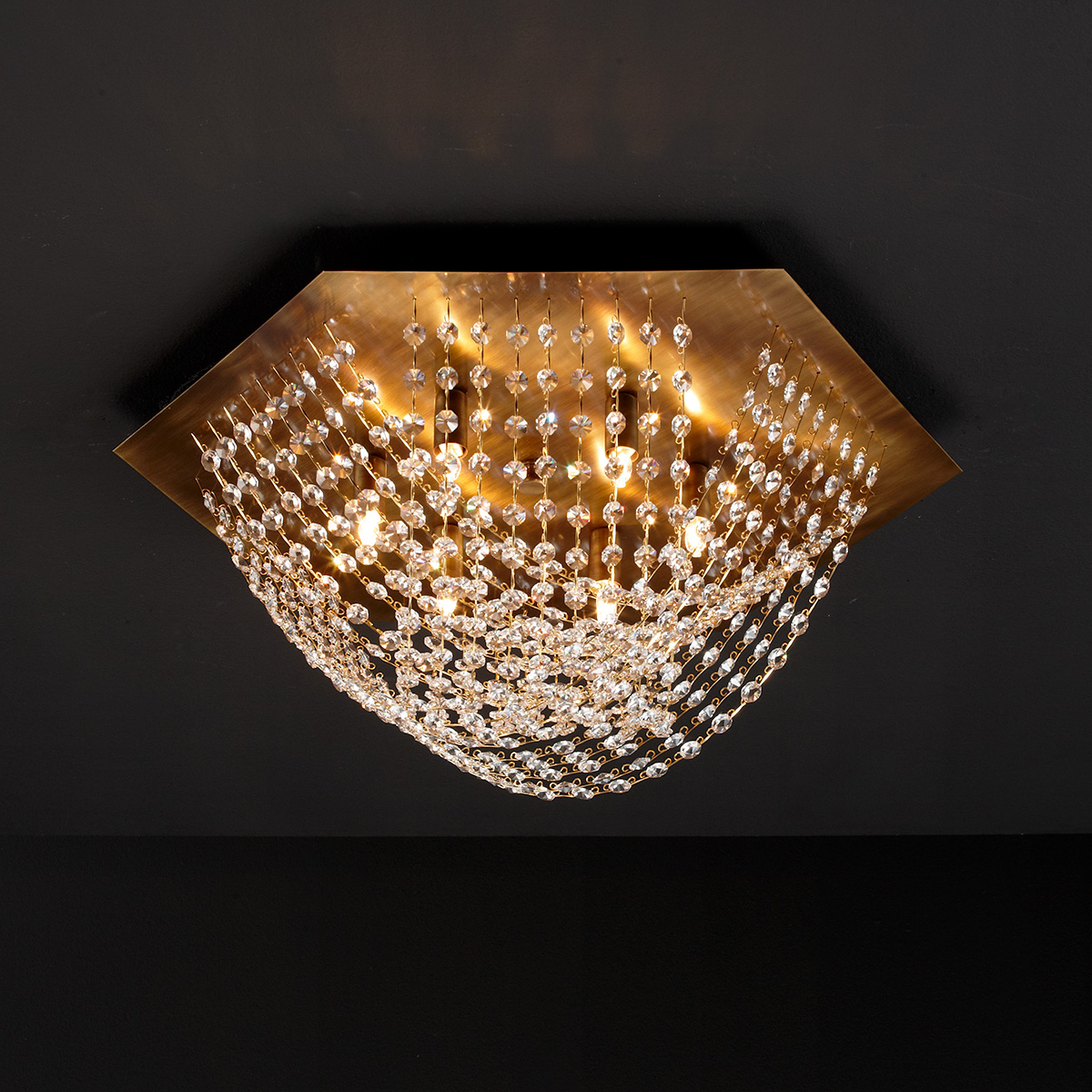 Κλασικό φωτιστικό οροφής με κρύσταλλα ΔΙΟΝ classic ceiling lamp with crystal accents