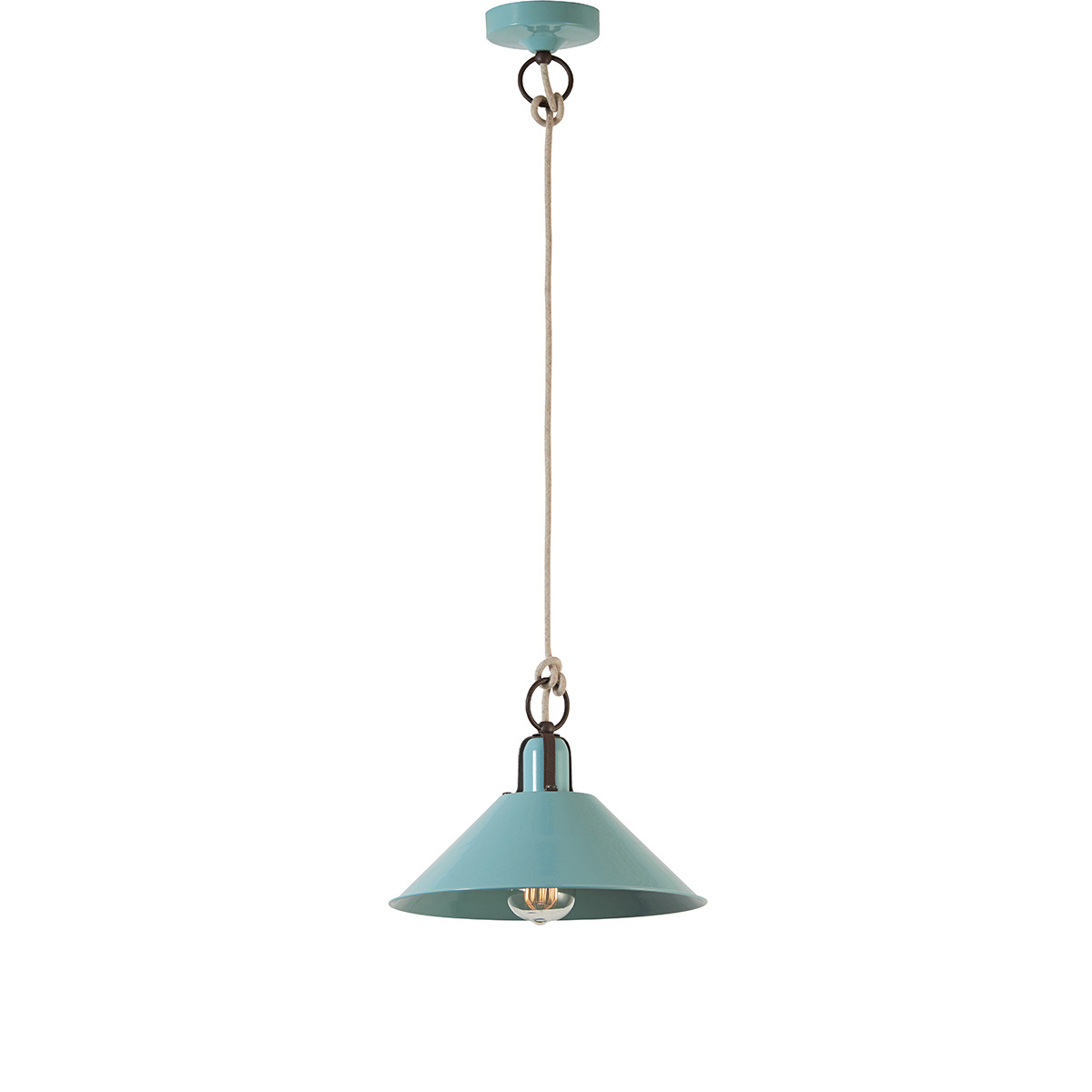 Ρετρό κρεμαστό φωτιστικό βεραμάν ΜΗΛΟΣ retro pendant lamp pastel turquoise