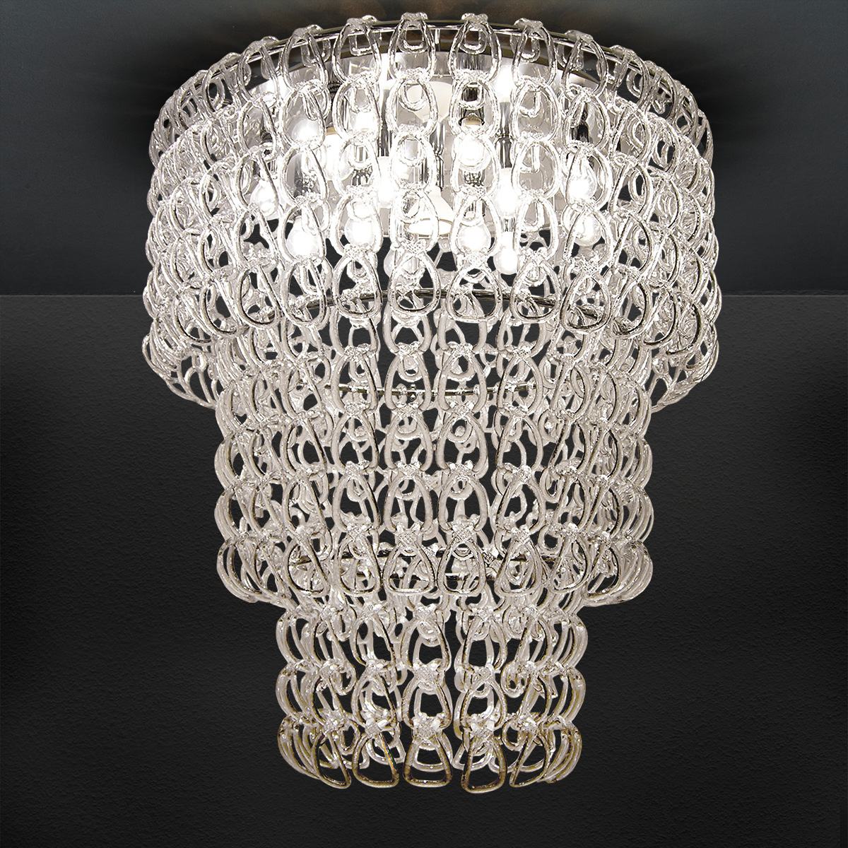 Φωτιστικό οροφής με κρύσταλλα Μουράνο ΓΑΝΤΖΟΙ ceiling lamp with Murano crystals