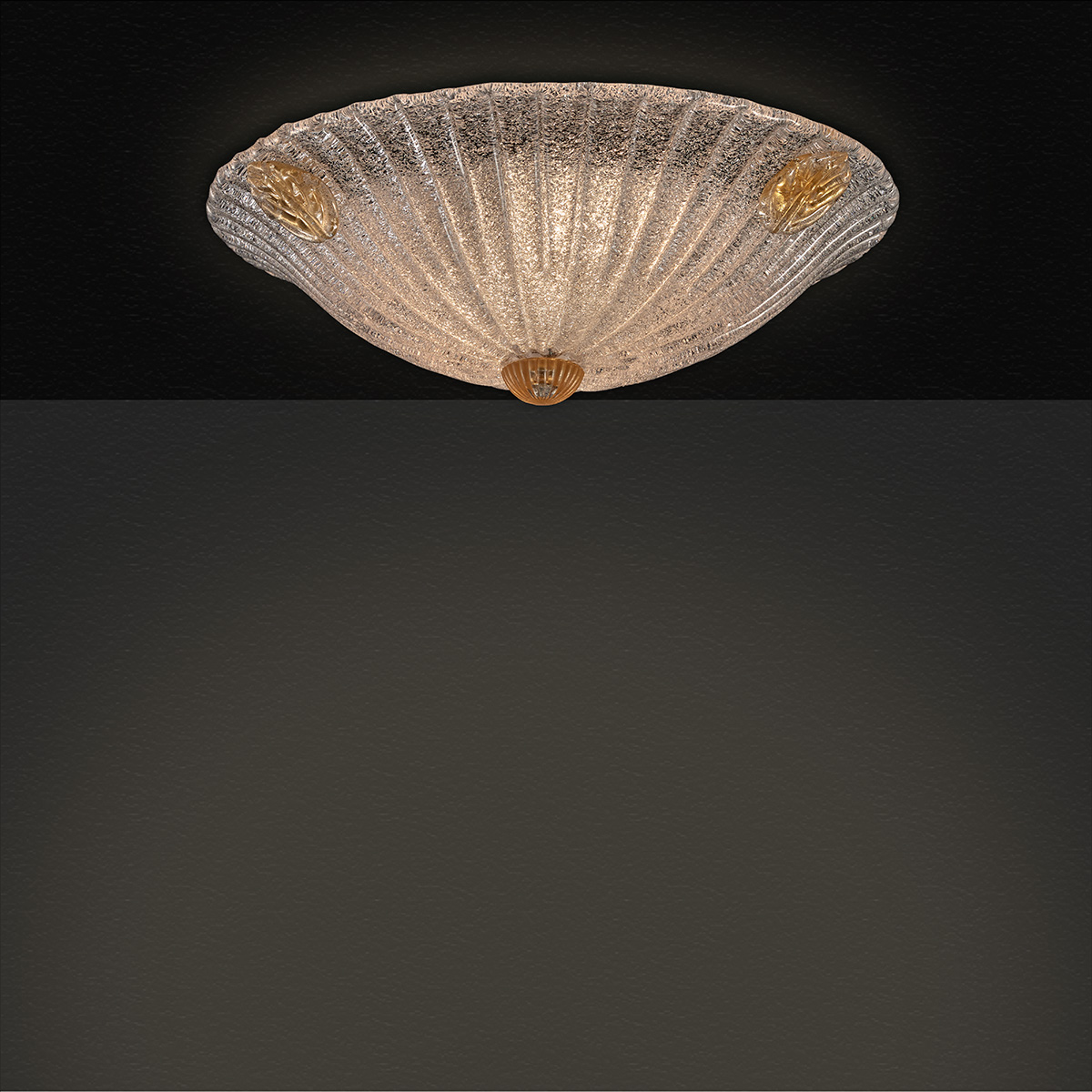 Πλαφονιέρα από κρύσταλλο Murano ΦΥΛΛΟ classic Murano crystal ceiling lamp
