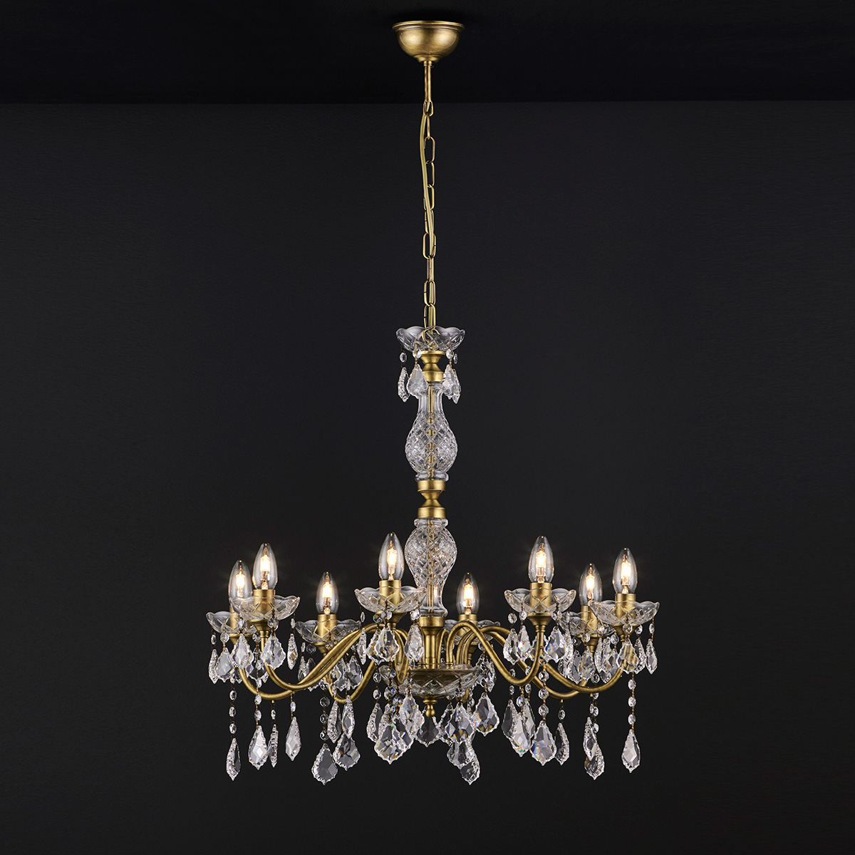 Κλασικό 8φωτο φωτιστικό με κρύσταλλα ΔΙΟΝ classic 8-bulb chandelier with crystals