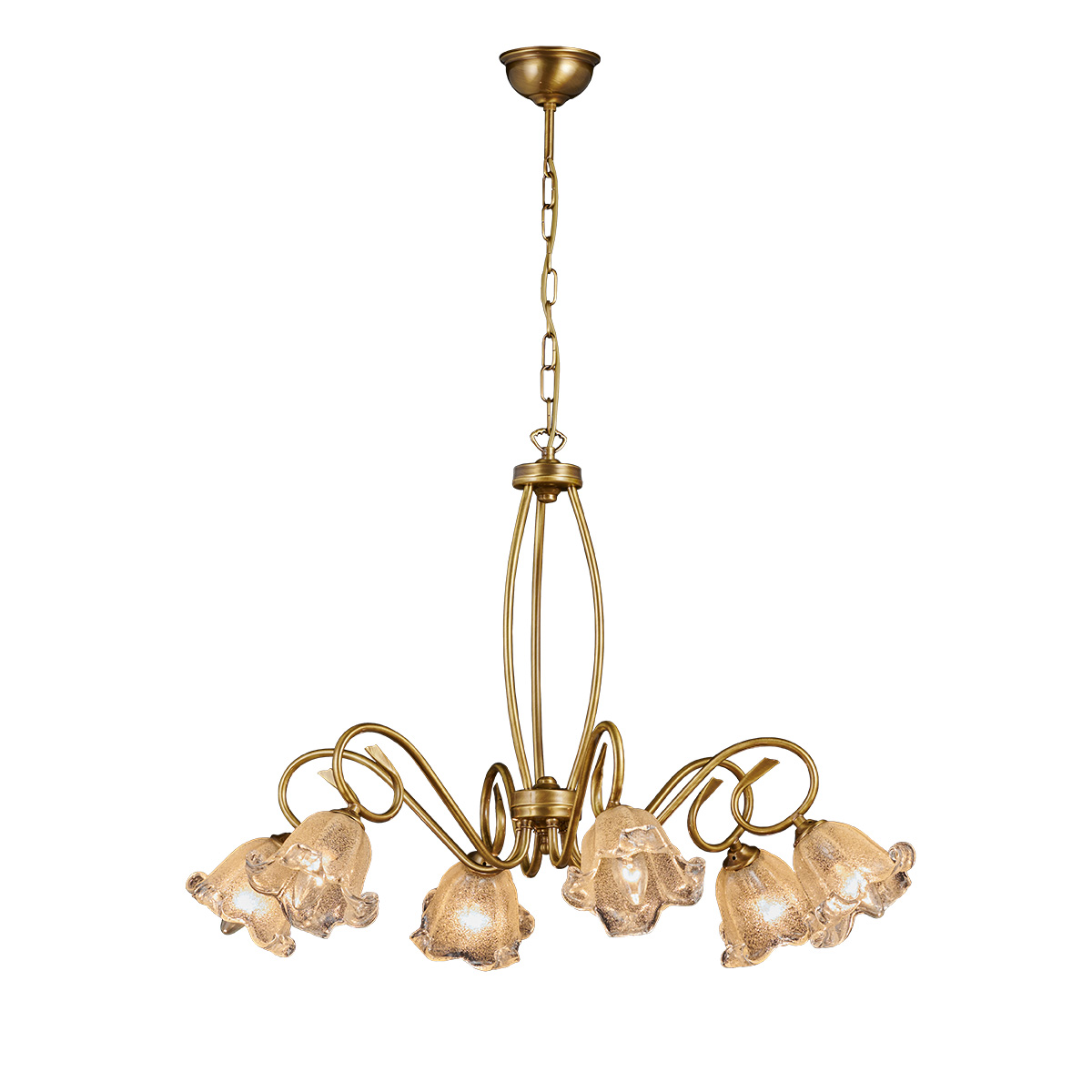 Κλασικό μπρούτζινο πολύφωτο ΒΙΚΟΣ classic 6-bulb chandelier