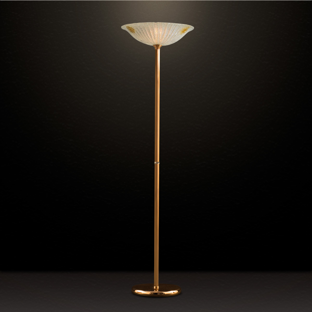 Κλασικό επιδαπέδιο φωτιστικό με κρύσταλλο Μουράνο ΦΥΛΛΟ classic Murano crystal floor lamp
