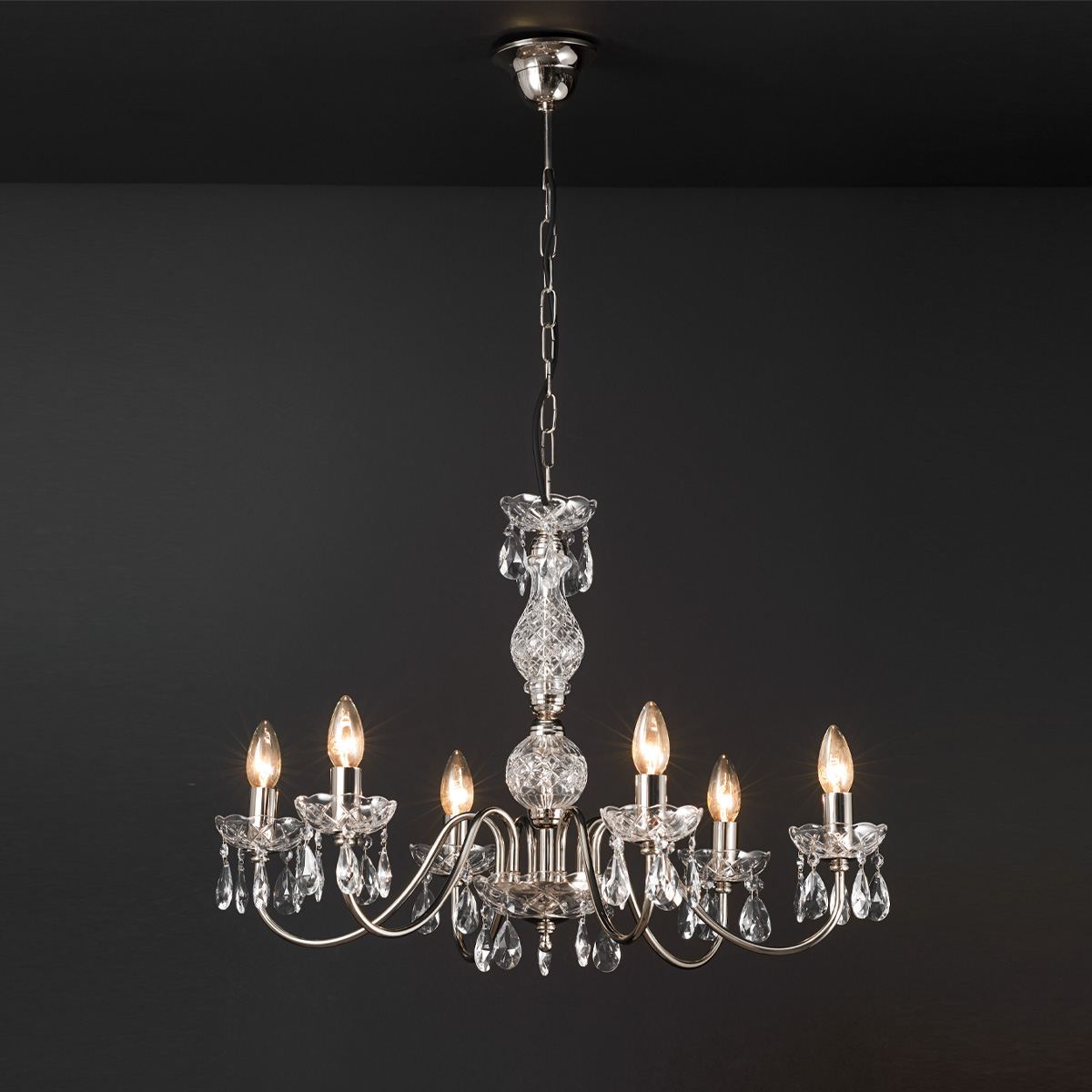 Φωτιστικό πολύφωτο με κρύσταλλα ΒΕΡΓΙΝΑ chandelier with crystals