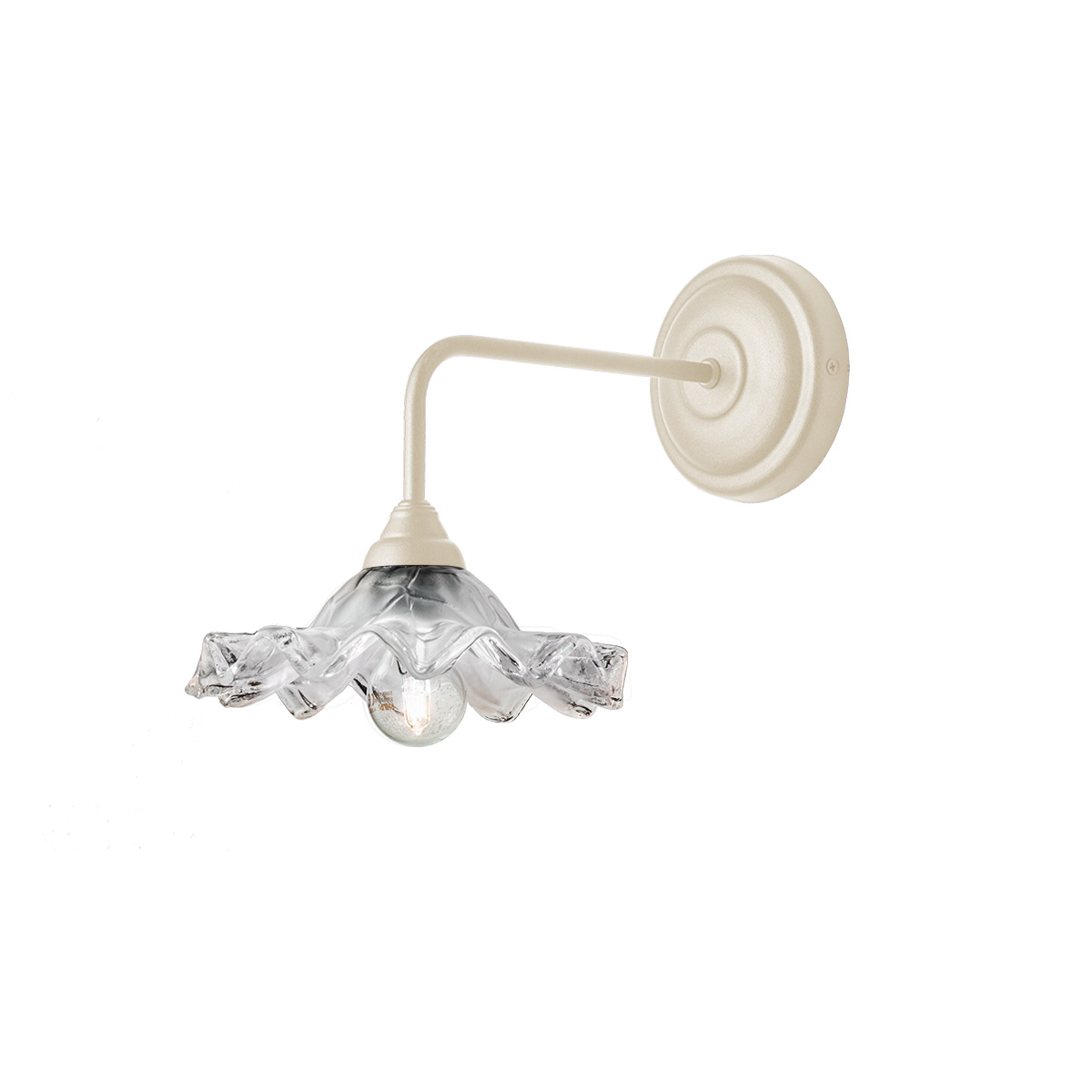 Φωτιστικό απλίκα με λευκό γυαλί ΣΥΡΟΣ wall bracket with white glass shade