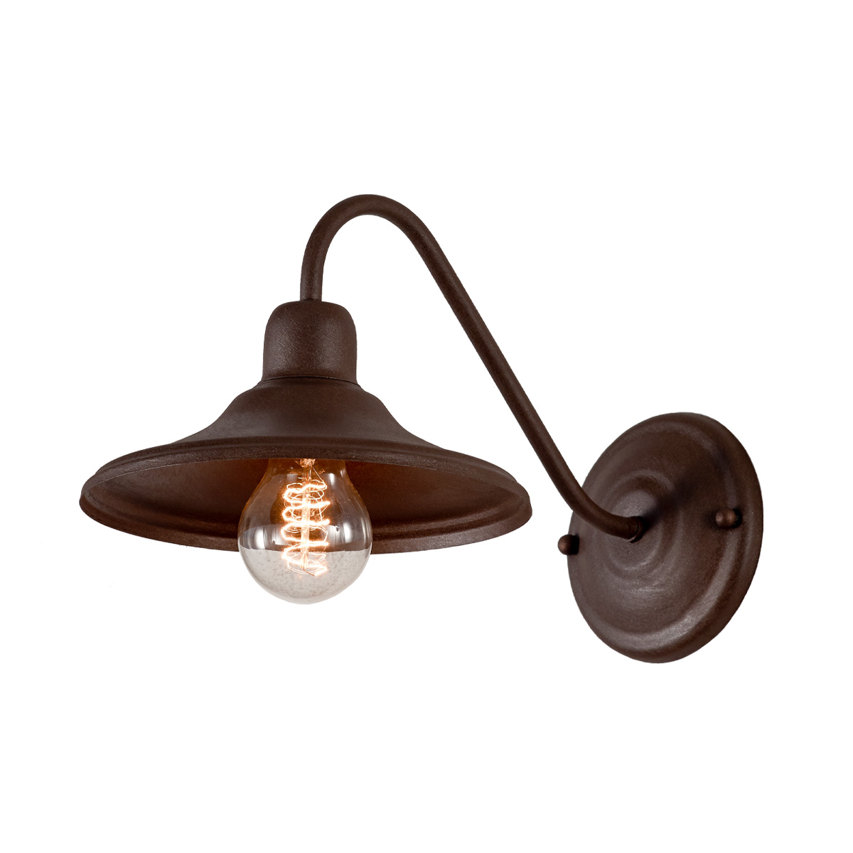 Απλίκα ρουστίκ σε καφέ σκουριά ΙΟΣ brown rust rustic wall lamp