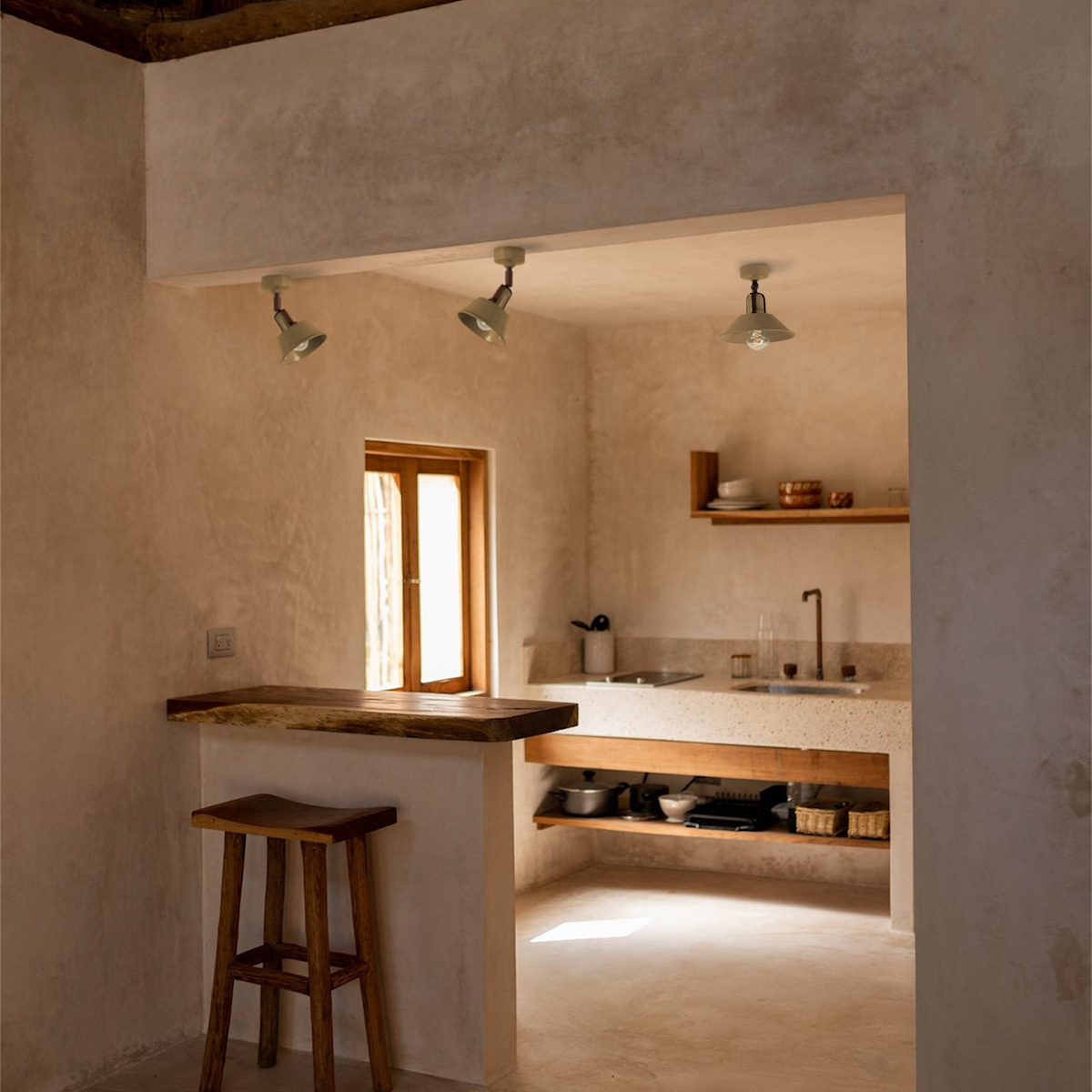 Παραδοσιακό μπρονζέ σποτ ΜΗΛΟΣ vintage bronze spotlight