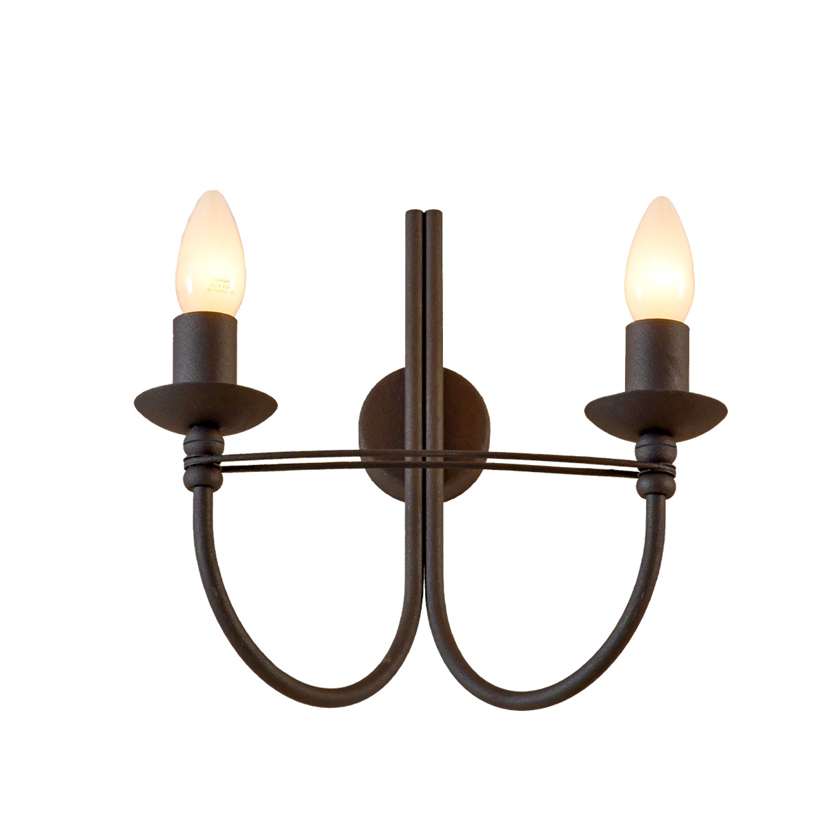 2φωτη ρετρό απλίκα VILLAGE twin retro wall bracket