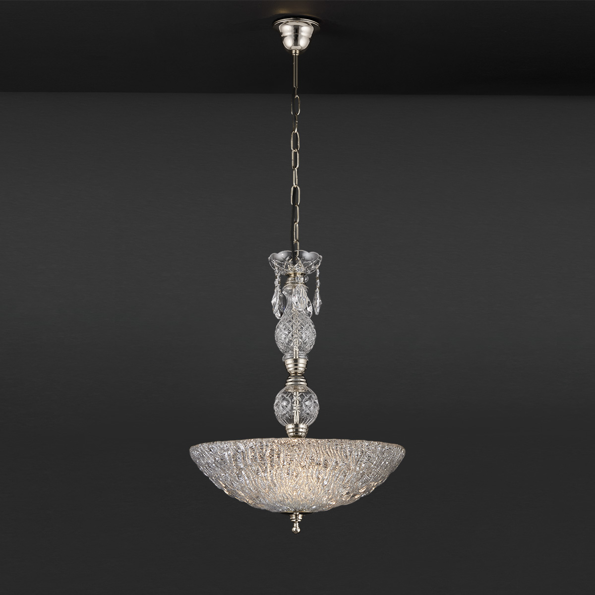 Κρεμαστό φωτιστικό ΒΕΡΓΙΝΑ light fixture with Murano crystal